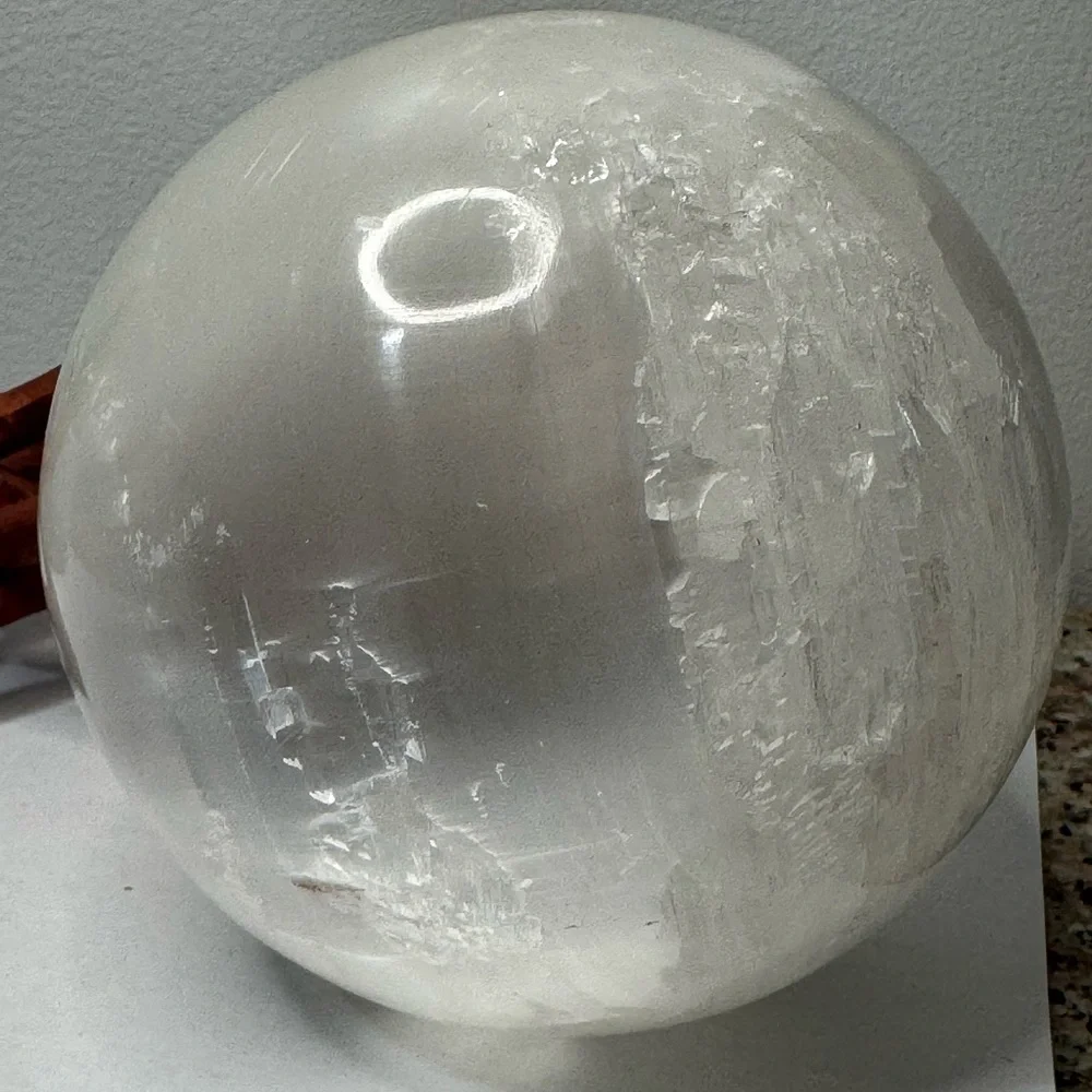 Huge Selenite Crystal Sphere